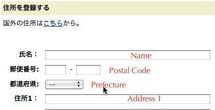 Registration Forms in Japanese E-Commerce